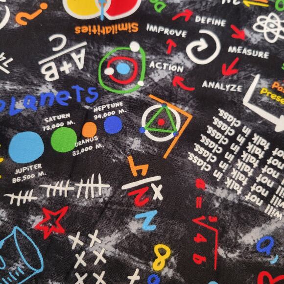 Cotton Fabric Timeless Treasures Science Math Chalkboard 58"x44" GAIL-C - Picture 10 of 13